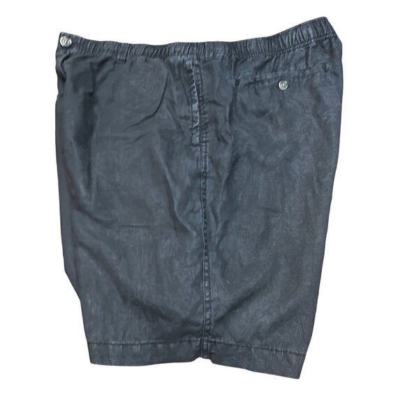 28 Palms Shorts Women XL 9" Black 100% Linen Elastic Waist Zip Button - Picture 6 of 12